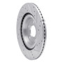 R1 2008-2025 Audi A7 Quattro Rear Left Drilled & Slotted Silver Brake Rotor