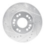R1 1991-2004 Dodge STEALTH Front Left Drilled & Slotted Silver Brake Rotor