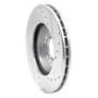 R1 1991-2004 Dodge STEALTH Front Left Drilled & Slotted Silver Brake Rotor