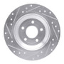 R1 2016-2025 Ford Bronco Sport Rear Right Drilled & Slotted Silver Brake Rotor