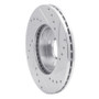 R1 1990-2003 Ford Escort Front Left Drilled & Slotted Silver Brake Rotor