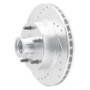 R1 1970-1981 Buick Estate Wagon Front Left Drilled & Slotted Silver Brake Rotor