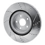 R1 2012-2025 Dodge Durango Front Left Drilled & Slotted Silver Brake Rotor