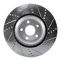 R1 2012-2025 Dodge Durango Front Left Drilled & Slotted Silver Brake Rotor