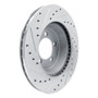 R1 1965-1972 Dodge Dart Front Right Drilled & Slotted Silver Brake Rotor