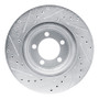 R1 1965-1972 Dodge Dart Front Right Drilled & Slotted Silver Brake Rotor