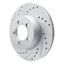 R1 1965-1972 Dodge Dart Front Left Drilled & Slotted Silver Brake Rotor