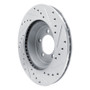R1 1965-1972 Dodge Dart Front Left Drilled & Slotted Silver Brake Rotor