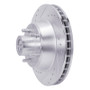 R1 1969-1973 Chrysler New Yorker Front Left Drilled & Slotted Silver Brake Rotor