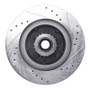 R1 1969-1973 Chrysler New Yorker Front Left Drilled & Slotted Silver Brake Rotor