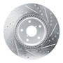 R1 2020-2025 Subaru WRX Front Left Drilled & Slotted Silver Brake Rotor