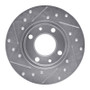 R1 1966-1992 Bertone X-1/9 Front/Rear Right Drilled & Slotted Silver Brake Rotor