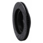 R1 05-23 Toyota Tacoma Front Right Drilled & Slotted Black Brake Rotor