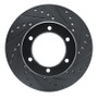 R1 1986-1995 Toyota 4Runner Front Right Drilled & Slotted Black Brake Rotor