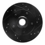 R1 1982-1995 Buick Regal Front Right Drilled & Slotted Black Brake Rotor
