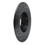 R1 2013-2016 Mini Cooper Countryman Rear Right Drilled & Slotted Black Brake Rotor