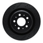 R1 2017-2025 Tesla Model 3 Rear Left Drilled & Slotted Black Brake Rotor