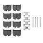 DFC 03-08 Mercedes-Benz CL65 AMG Front 5000 Advanced Low Metallic Brake Pads and Hardware Kit