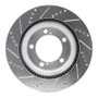 DFC 07-22 Lexus LX570 Front Right Drilled & Slotted Silver Brake Rotor
