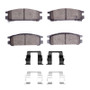 DFC 90-94 Subaru Legacy Rear 5000 Advanced Ceramic Brake Pads and Hardware Kit