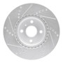 R1 2016-2025 Fiat 124 Spider Front Right Drilled & Slotted Silver Brake Rotor