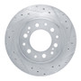 R1 2022-2025 Lexus GX550 Rear Right Drilled & Slotted Silver Brake Rotor