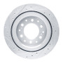 R1 2022-2025 Lexus GX550 Rear Right Drilled & Slotted Silver Brake Rotor
