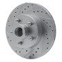 R1 1974-1980 Ford Granada Front Left Drilled & Slotted Silver Brake Rotor