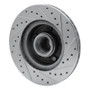 R1 1974-1980 Ford Granada Front Left Drilled & Slotted Silver Brake Rotor