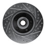 R1 1974-1980 Ford Granada Front Left Drilled & Slotted Silver Brake Rotor