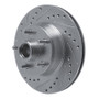 R1 1968-1973 Ford Fairlane Front Left Drilled & Slotted Silver Brake Rotor