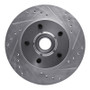 R1 1988-1991 Chevrolet C1500 Front Right Drilled & Slotted Silver Brake Rotor