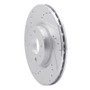 R1 2012-2019 Fiat 500 (USA/Canada) Front Left Drilled & Slotted Silver Brake Rotor