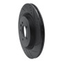 R1 2013-2025 Land Rover Defender 110 Rear Right Drilled & Slotted Black Brake Rotor