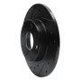 R1 2009-2019 Fiat 500 (Mexico) Rear Left Drilled & Slotted Black Brake Rotor