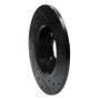 R1 2009-2019 Fiat 500 (Mexico) Rear Left Drilled & Slotted Black Brake Rotor