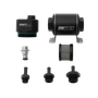 DeatschWerks DWFFR-X 70mm Billet Fuel Filter Regulator - 10 Micron with 5/16in Fittings