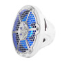 DS18 Hybrid Marine Speaker w/ Driver And RGB LEDs 8in 2-Way 350 Watts RMS 4 ohm White w/ Covers