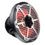 DS18 Hybrid Marine Speaker w/ Driver And RGB LEDs 8in 2-Way 350 Watts RMS 4 ohm Crbn Fiber w/ Cover