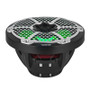 DS18 Hybrid Marine Speaker w/ Driver And RGB LEDs 8in 2-Way 350 Watts RMS 4 ohm Black w/ Covers