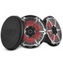 DS18 Hybrid Marine Speaker w/ Driver And RGB LEDs 8in 2-Way 350 Watts RMS 4 ohm Black w/ Covers