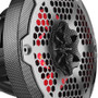 DS18 Hybrid Marine Speaker w/ Driver And RGB LED 6.5in 2-Way 250 Watts RMS 4 ohm Crbn Fiber w/ Cover