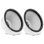 DS18 8in Marine And Powersports Universal Flat Mount Speaker Pod RGB LED Lights- Carbon Fiber