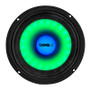 DS18 6.5in 250 Watts RMS 4ohm Mid Range Loudspeaker w/Translucent Dust Cap and Cone w/RGB LED Lights