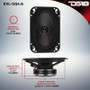DS18 4x6in 60 Watts RMS 3 ohm 2-Way Coaxial Speakers And Component System w/ Fiberglass Cone