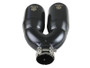 aFe Takeda 2.5in 304 Stainless Steel Clamp-on Exhaust Tip Passenger Side 2.5in Inlet 4inDual - Black