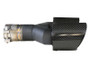 aFe Takeda 2.5in 304 Stainless Steel Clamp-on Exhaust Tip Passenger Side 2.5in Inlet 4inDual-Carbon