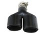 aFe Takeda 2.5in 304 Stainless Steel Clamp-on Exhaust Tip Driver side 2.5in Inlet 4in Dual-Carbon