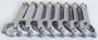 Eagle Chevrolet Big Block 6.660in Length ARP 2000 Bolts Forged 4340 Steel H-Beam Rods - Set of 8