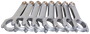 Eagle Chevrolet Small Block 6.200in Length Forged 4340 Steel H-Beam Rods - Set of 8